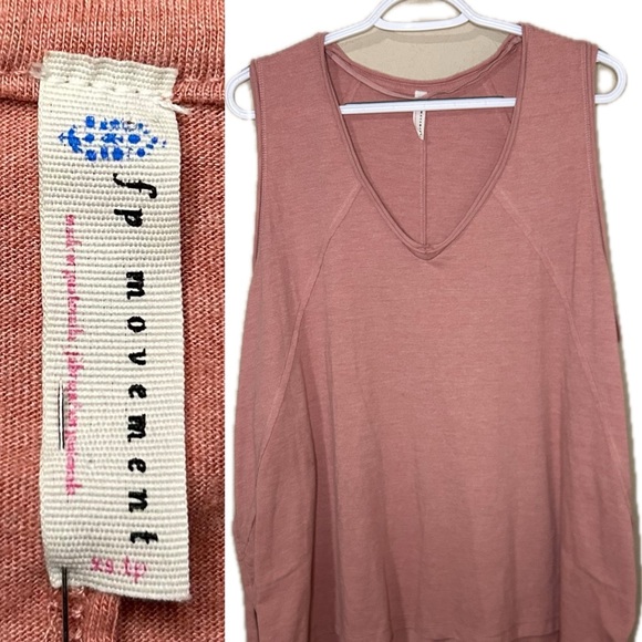 FP Movement Rose Mauve Oversized Muscle Tank XS - Picture 1 of 5